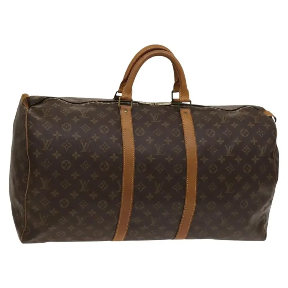 LOUIS VUITTON Monogram Keepall 55 Boston Bag M41424